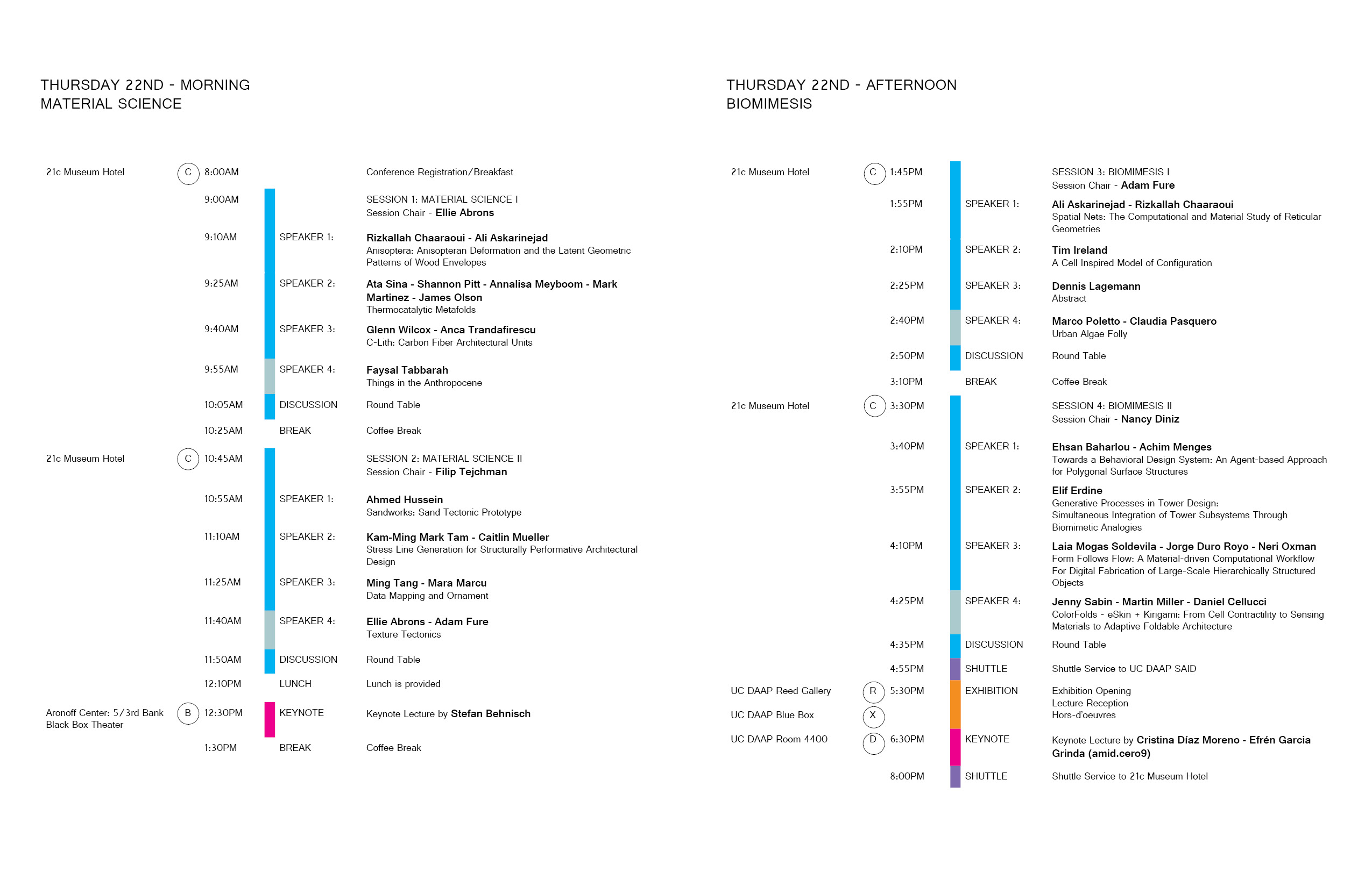 schedule booklet